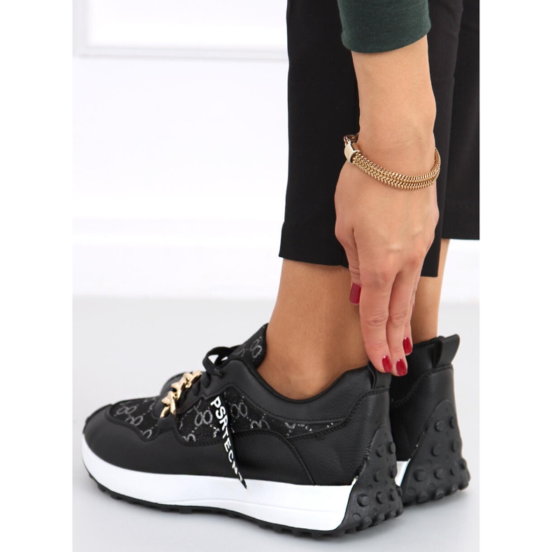 Sneakers with chain Elena Black 1