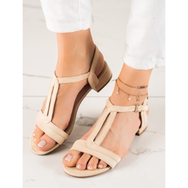 Classic suede VINCEZA sandals beige 2