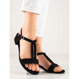 Classic suede VINCEZA sandals black 1