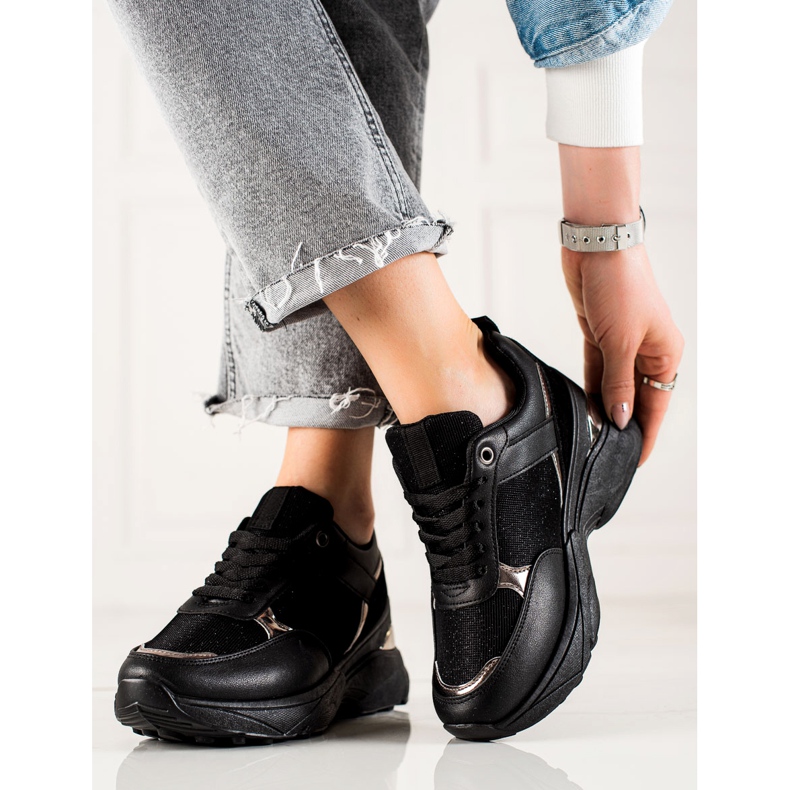 Diamantique Stylish Sneakers On The Platform black 1