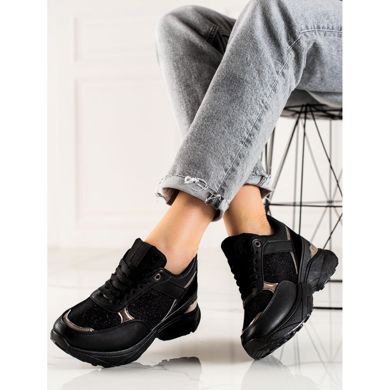 Diamantique Stylish Sneakers On The Platform black 2