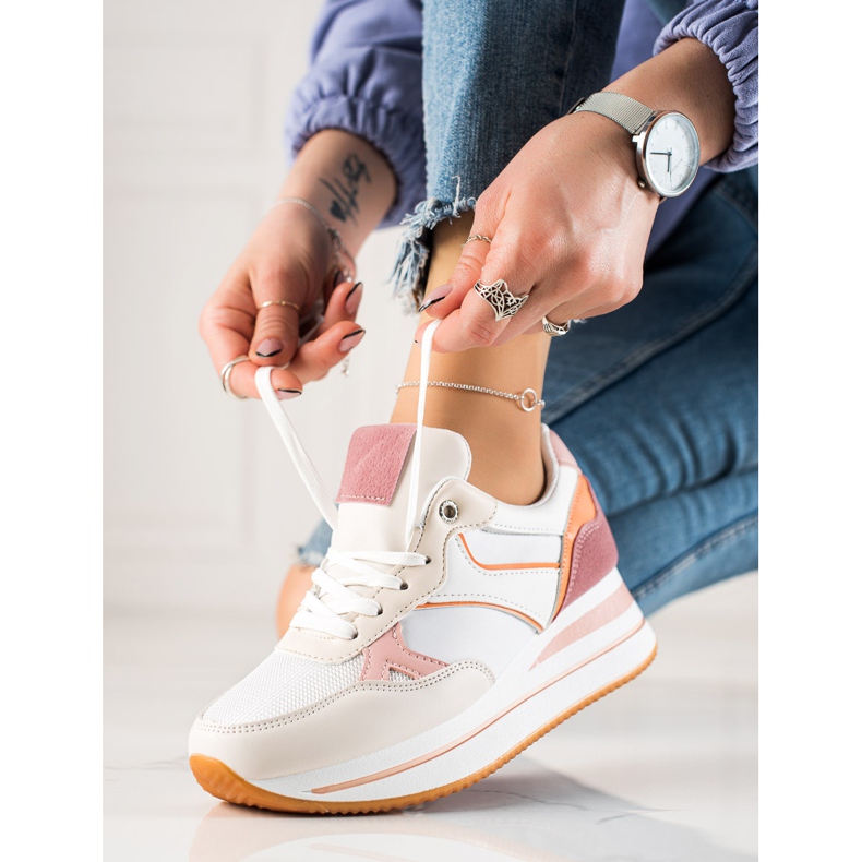 TRENDI Colorful Sneaks On The Platform white multicolored 1