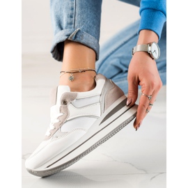 TRENDI Gray Sneaks On The Platform white grey 1