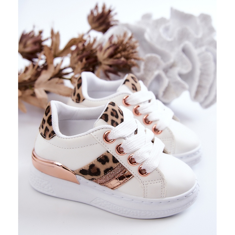 FR1 Leather Sport Shoes Leopard White Trixie 1 FR1 Leather Sport Shoes Leopard White Trixie 1