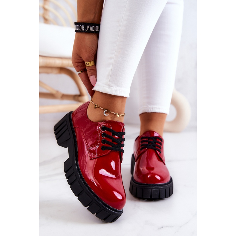 Fashionable Lacquered Shoes La.Fi Red Hallie 2
