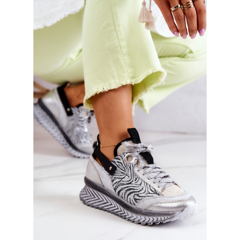 Women's Leather Maciejka Sneakers 04916-03 Gray grey 1 Women's Leather Maciejka Sneakers 04916-03 Gray grey 1