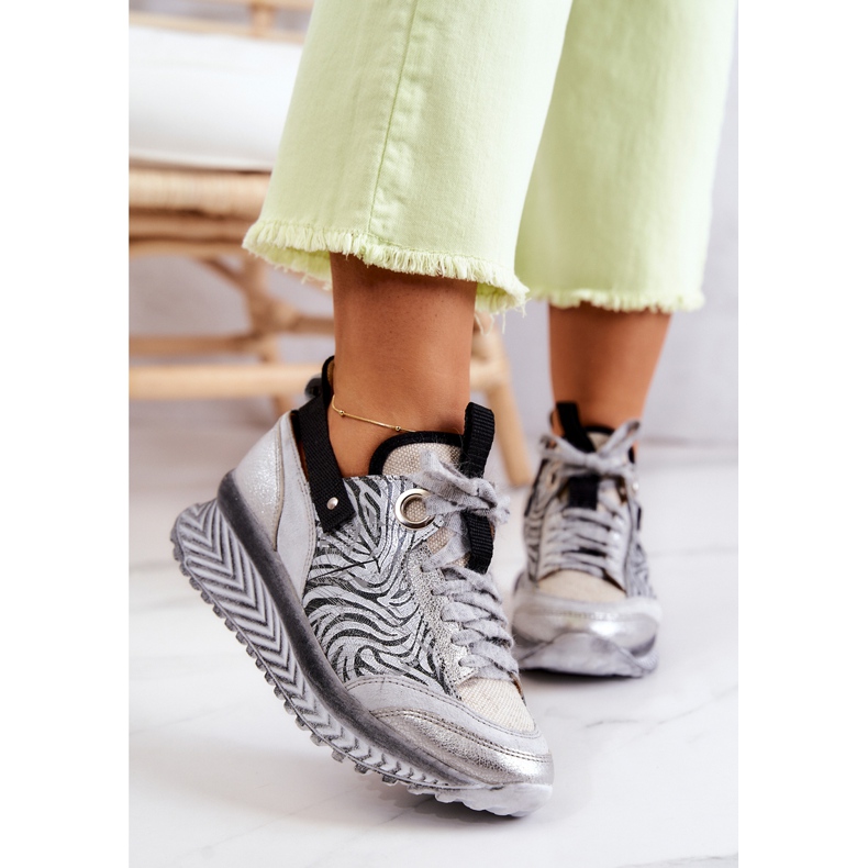 Women's Leather Maciejka Sneakers 04916-03 Gray grey 2 Women's Leather Maciejka Sneakers 04916-03 Gray grey 2