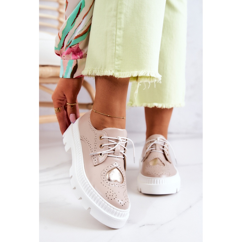 FILIPCZYK Leather Shoes With Hearts Beige Curtis 1 FILIPCZYK Leather Shoes With Hearts Beige Curtis 1