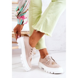 FILIPCZYK Leather Shoes With Hearts Beige Curtis 2