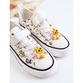 Vinceza Children's Sneakers With Velcro Print White Lace 2