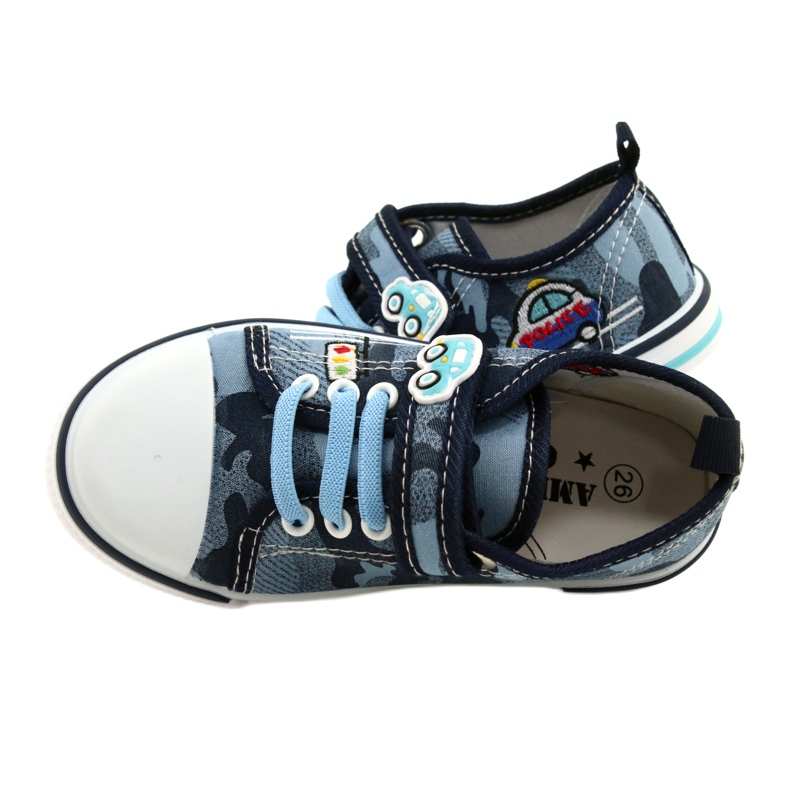 American Club American sneakers children's shoes leather insert TEN54 / 22 Moro ['navy blue', 'blue'] blue 4