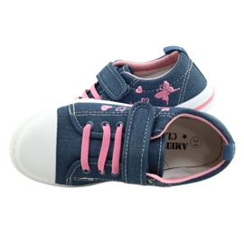 Sneakers Beety American Club leather insert blue pink 3