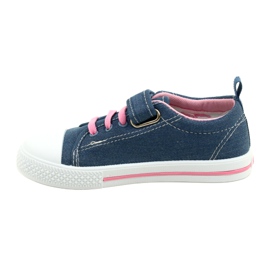 Sneakers Beety American Club leather insert blue pink 1