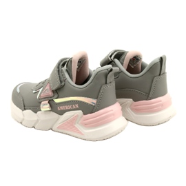 American Club Velcro sports shoes with hologram AA24/22 gray grey 5 American Club Velcro sports shoes with hologram AA24/22 gray grey 5