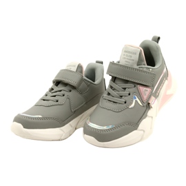 American Club Velcro sports shoes with hologram AA24/22 gray grey 2 American Club Velcro sports shoes with hologram AA24/22 gray grey 2