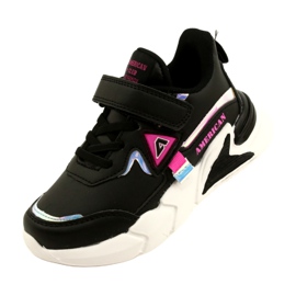 American Club Velcro sports shoes with hologram AA24/22 black 3