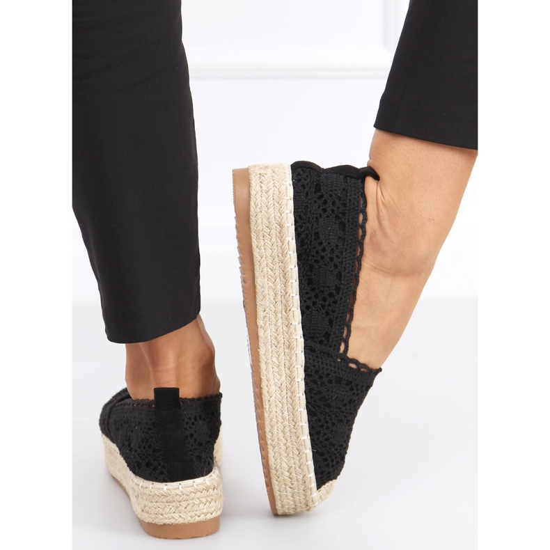Alice Black Lace Espadrilles 2