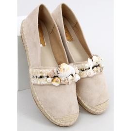 Lola Beige espadrilles with shells 1