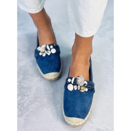 Lola Blue espadrilles with shells 2