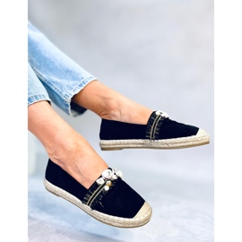 Lola Black Espadrilles with shells 2