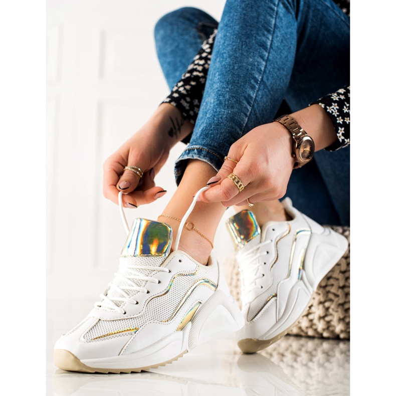 TRENDI Sneakers With Holo Effect white 1