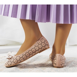 Betta pink openwork ballerinas 1