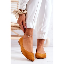 Women's Suede Ballerinas Maciejka 04100-44 Dark yellow multicolored 2