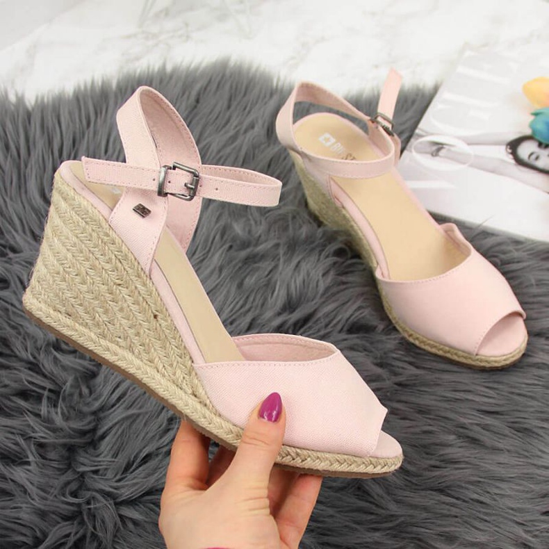 Wedge Sandals Big Star W HH274832 pink 1