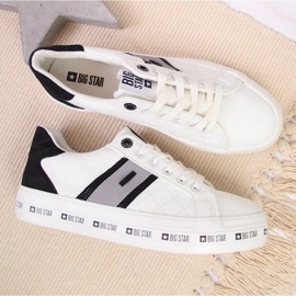 Low-top sneakers on the Big Star W II274071 platform white black grey 4