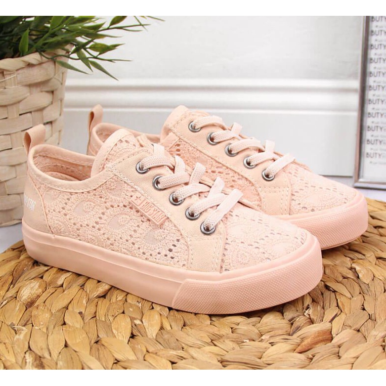 Lace sneakers Big Star Jr JJ374006 light pink 2 Lace sneakers Big Star Jr JJ374006 light pink 2