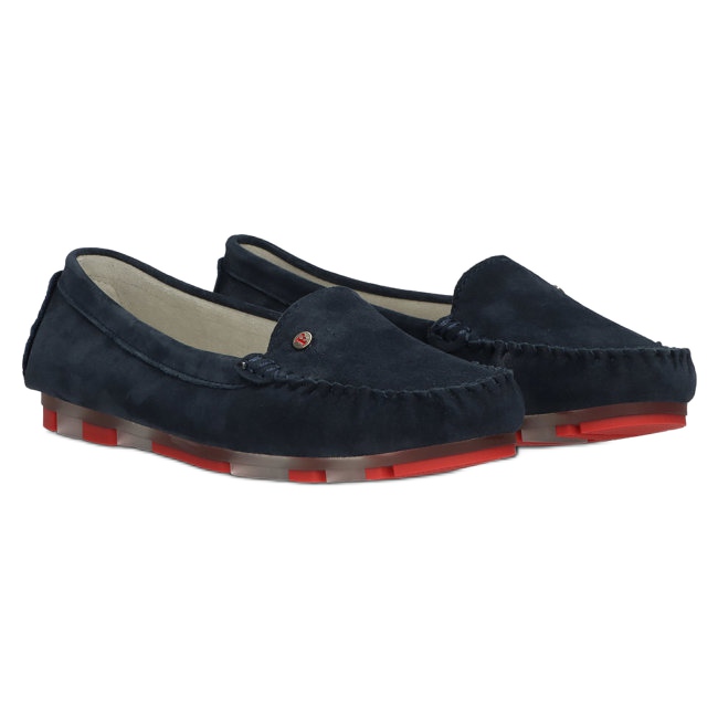 Leather Loafers Filippo DP2037 / 22 NV RD Navy blue red 4