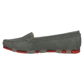 Leather Loafers Filippo DP2037 / 22 GR RD Gray red 3