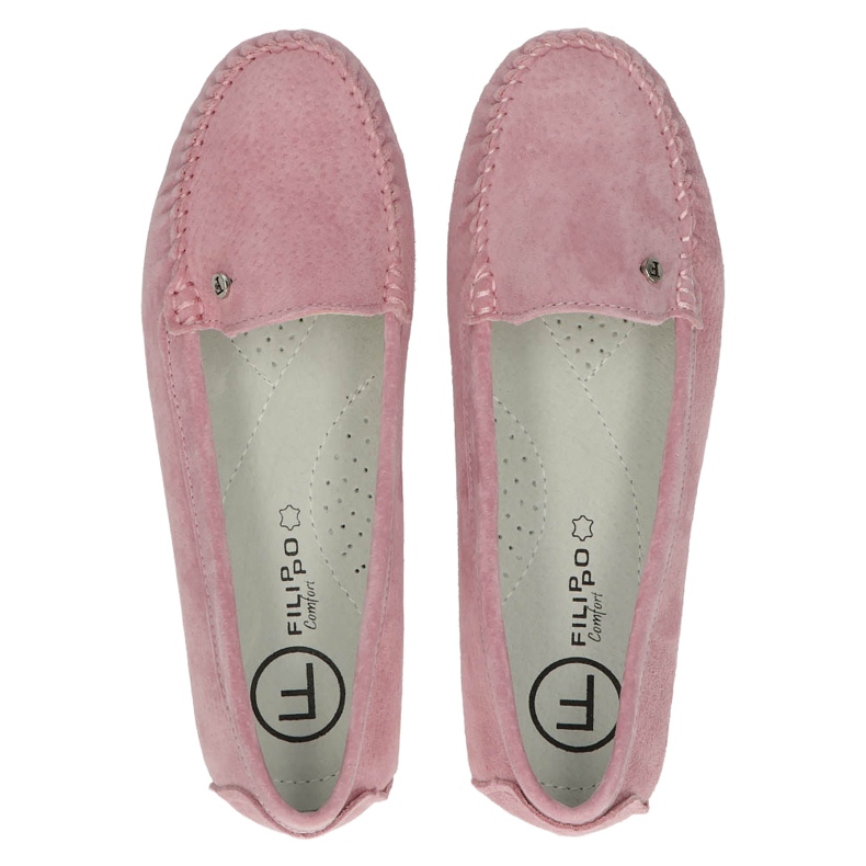 Leather Loafers Filippo DP2037 / 22 PI Pink 4