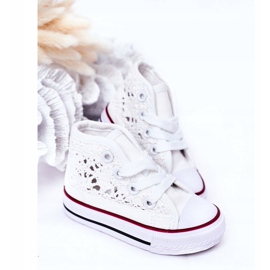 Children's High-top Sneakers With Lace White Roly-Poly 1