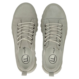 Suede Leather Sneakers Filippo DP3522 / 22 GR Gray grey 4