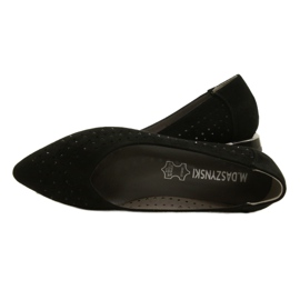 M.Daszyński Openwork Ballerinas with sequins Daszyński SA201-1 Black 4
