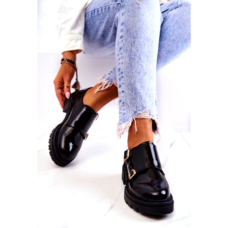 PL5 Leather Shoes With Buckle La.Fi Black Leonie 4