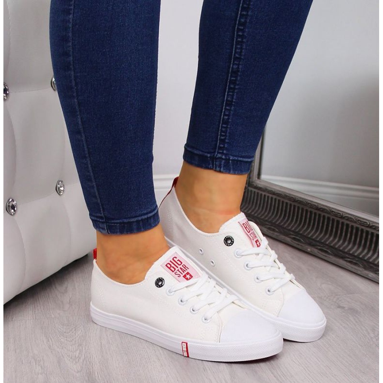 Textile sneakers Big Star W FF274087 white 3