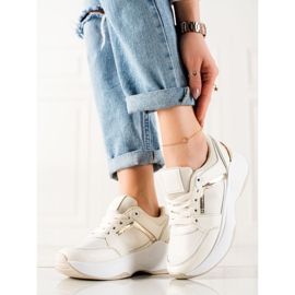 Diamantique Beige Sneakers 1
