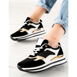 TRENDI Fashionable BLACK and GOLD Sneakers 1 TRENDI Fashionable BLACK and GOLD Sneakers 1