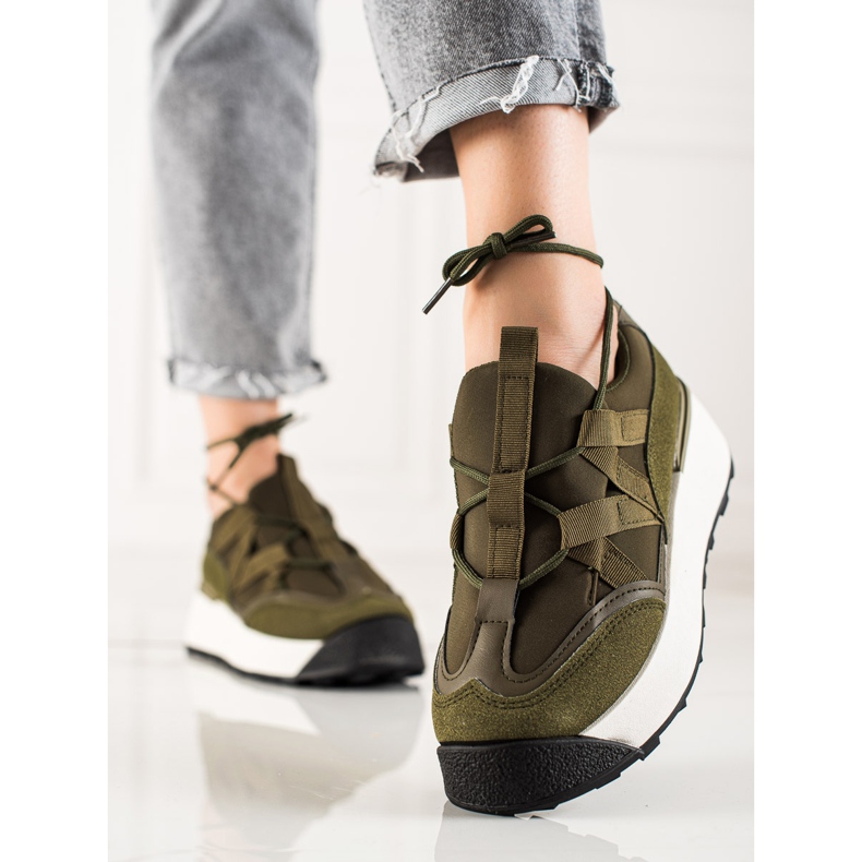 Seastar Tied Sneakers On The Platform green 1