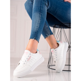 TRENDI Sport shoes made of eco leather white 1 TRENDI Sport shoes made of eco leather white 1