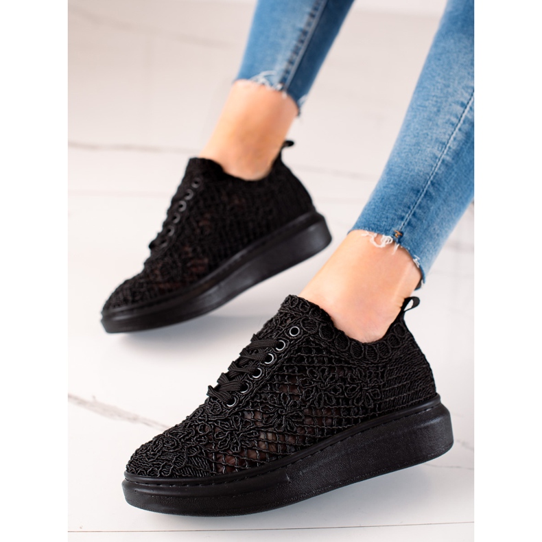 ARTIKER Openwork Sneakers On The Platform black 1