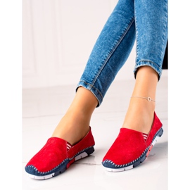 ARTIKER Leather Slipons red 1