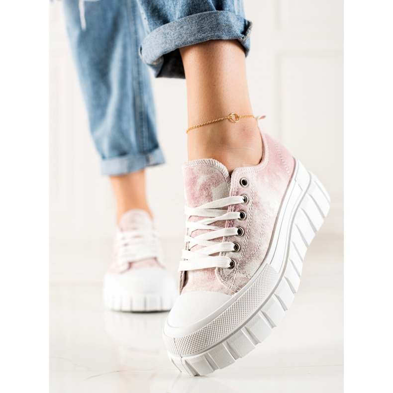 W. Potocki Sneakers On The Potocki Platform white pink 2