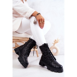 PG2 Quilted Black Maureen Boots On A Post 1