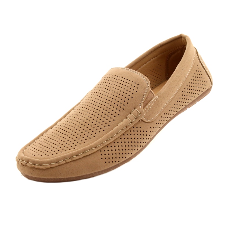 NEWS Men's beige moccasin shoes 22MN26-4873 3
