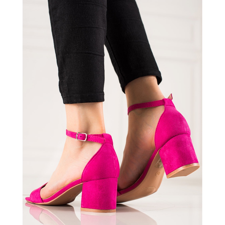 Sandals On Low Heels VINCEZA pink 1
