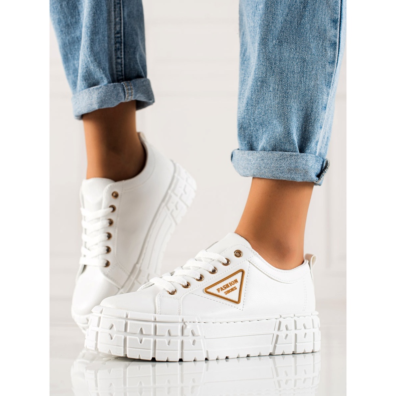Goodin Sneakers With Eco Leather On The Platform white 1