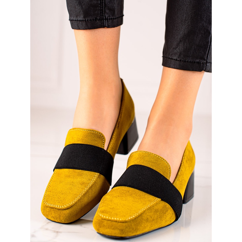 Pumps with an elastic band La.Fi yellow 1